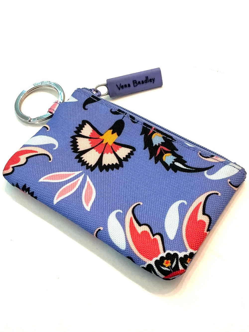 VERA BRADLEY, Lighten Up Zip ID Case Badge Holder in Mural Garden, NWOT